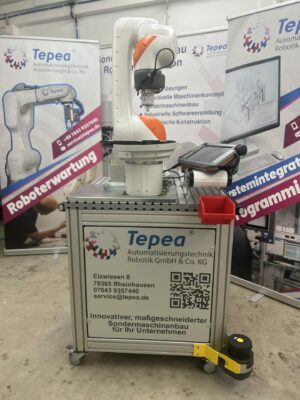 -gebraucht- KUKA LBR iisy 11 R1300 mit Unterbaugestell und Sicherheitsscanner